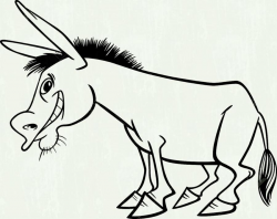 Download cartoon line drawing of donkeys clipart Donkey ...