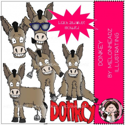 Donkey clip art - Mini