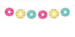 Crafty Cue Donut Garland, Donut Banner, Donut Decorations, Donut Birthday