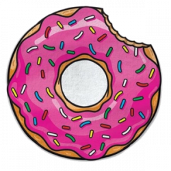 Donut Clipart Red Bitten Transparent Png - AZPng
