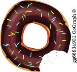 Bite Donut Clip Art - Royalty Free - GoGraph