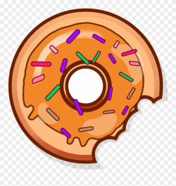 Donut Clipart Red - Bitten Donut Png Transparent Png ...