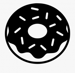 Donut Clipart Svg - Donut Png Black And White #67543 - Free ...
