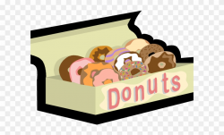 Doughnut Clipart Box Donut - Cartoon Donuts In Box - Png ...
