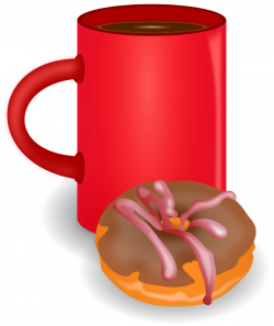 Clipart - Coffee and Doughnut
