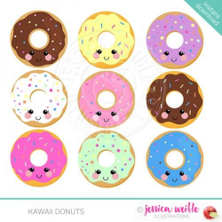 Kawaii Donuts | accessories | Cute donuts, Kawaii, Cute clipart