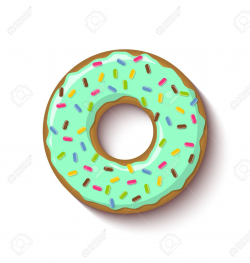 Green Donut Clipart