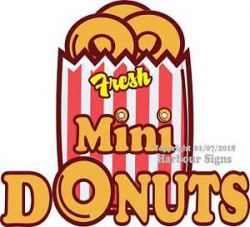 Details about Fresh Mini Donuts DECAL (CHOOSE YOUR SIZE) Food Truck  Concession Sticker