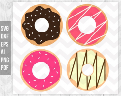 Donut svg, Sprinkles donut svg, donuts clipart, dessert, cricut silhouette  cutting files, donut print - svg,dxf,ai,eps,png,pdf- digital