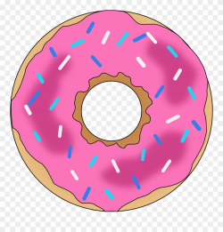 Pink Donut - Donut With Sprinkles Clipart - Png Download ...