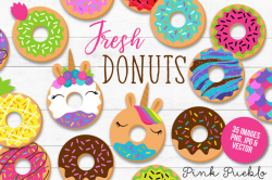 Donut Clipart and Vectors By Devon Carlson | TheHungryJPEG.com