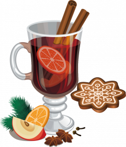 Mulled Wine Cocktail Cinnamon roll Christmas Clip art - Foreign ...
