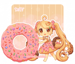 Donut girl | Moji oblubeny panacikovia | Pinterest | Donuts
