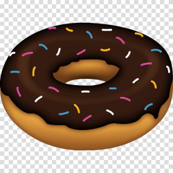 Chocolate topped doughnut illustration, Doughnut Emoji Food ...