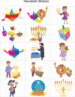 Hanukkah Printable Stickers | Month - Winter - Hanukkah | Pinterest ...