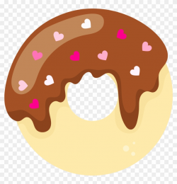 Chocolate Heart Doughnut - Donut Clipart Png, Transparent ...