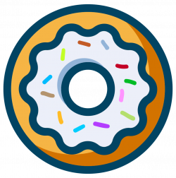 OnlineLabels Clip Art - Donut With Sprinkles