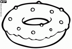 donut coloring pages for kids | Breakfast coloring pages ...