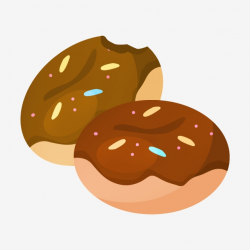 Chocolate Donut Illustration, Two Donuts, Creative Donuts ...