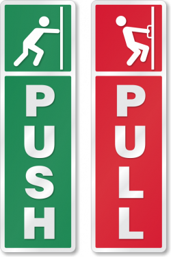 Push Pull Signs | Push Pull Door Signs and Labels