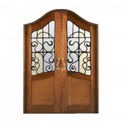 Window Door Clip art - Brown carved closed door 694*694 transprent ...