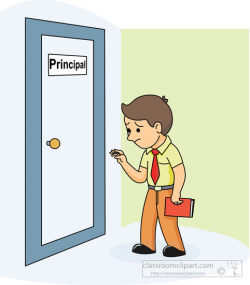 Student outside principals office door » Clipart Station