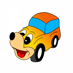 Comic yellow car Clipart, vector clip art online, royalty free ...