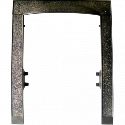 Arts Craft Cast Iron Mantle Style Hammered Fireplace Door Frame ...
