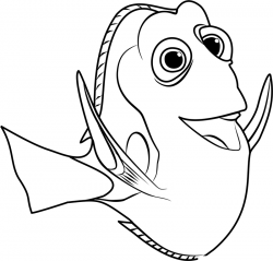 Finding Dory Fish Black And White Clipart Clipart Images ...