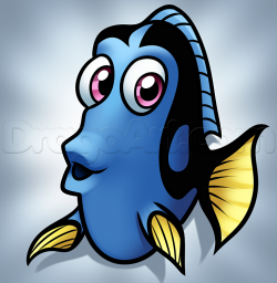 Drawing Dory Easy, Step by Step, Disney Characters, Cartoons ...