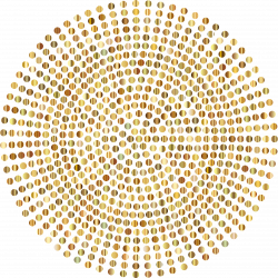 Clipart - Gold Radial Dots No Background
