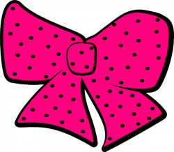 Pink Hair Bow With Black Dots Clip Art at Clker.com - vector clip ...