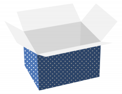 OnlineLabels Clip Art - Blue Polka Dot Cardboard Box
