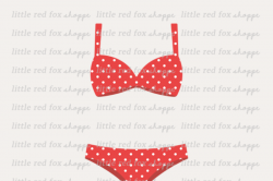 Polka Dot Bikini Clipart By Little Red Fox Shoppe ...