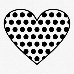 Polka Dots Heart SVG, Polka Dots Heart Silhouette, Polka Dot Heart Monogram  Frame, Clipart, Cut, Vector digital, svg, dxf, eps, png
