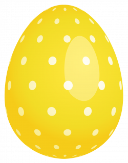 Yellow Dotted Easter Egg PNG Clipart | Gallery Yopriceville - High ...
