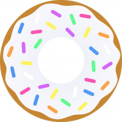 Vanilla Donut With Sprinkles - Free Clip Art | Birthday ...