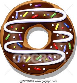 Vector Stock - Chocolate donut. Clipart Illustration ...