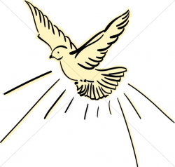 Yellow Dove Flying | Dove Clipart