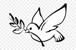 White Dove Clipart Peace - Peace Clip Art Black And White ...