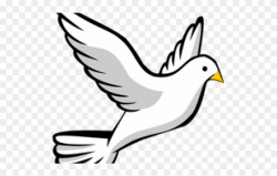 Peace Dove Clipart Catholic - Flying Bird Drawing Easy - Png ...
