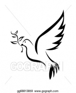 Vector Art - Dove of peace simple symbol. EPS clipart ...