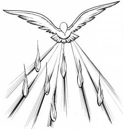 Tongues of Fire Coloring Pages | Holy Spirit Dove Clip Art ...