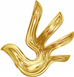 Clipart - Gold Dove Hand
