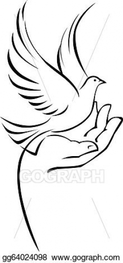 Vector Illustration - Dove on hand. EPS Clipart gg64024098 ...