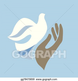 Vector Stock - Hand & dove. Clipart Illustration gg78475659 ...