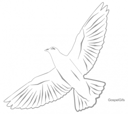 Christian Clip Art Graphic: Dove in flight - Clip Art Library