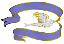 Dove with purple ribbon PNG by clipartcotttage on DeviantArt