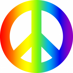Peace Sign Rainbow Clip Art - Sweet Clip Art