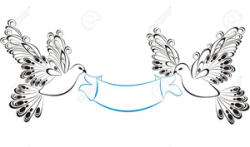 Dove And Ribbon Clipart | Free Images at Clker.com - vector ...